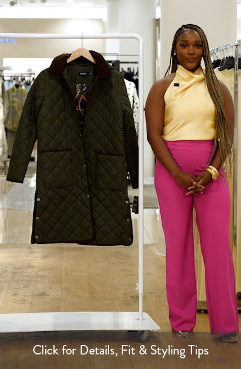 Diamond Quilted Hooded Coat, sales video thumbnail