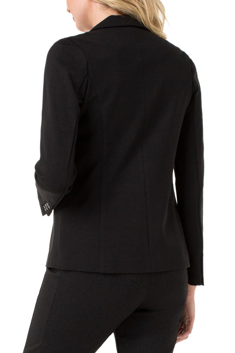 Fitted Knit Blazer, Alternate, color, BLACK
