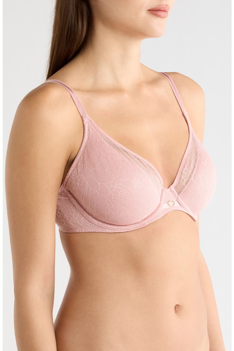 Belle Underwire Plunge Bra, Alternate, color, ROSE SABLE