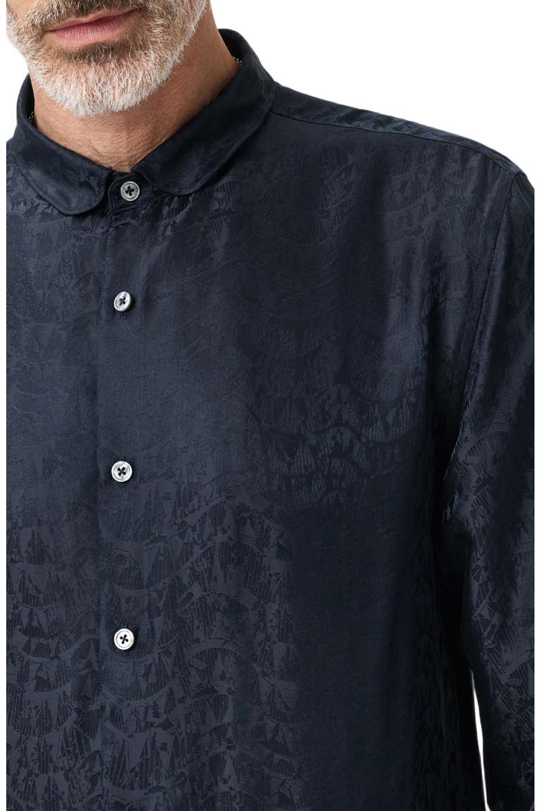 Orchard Abstract Jacquard Button-Up Shirt, Alternate, color, THISTLE
