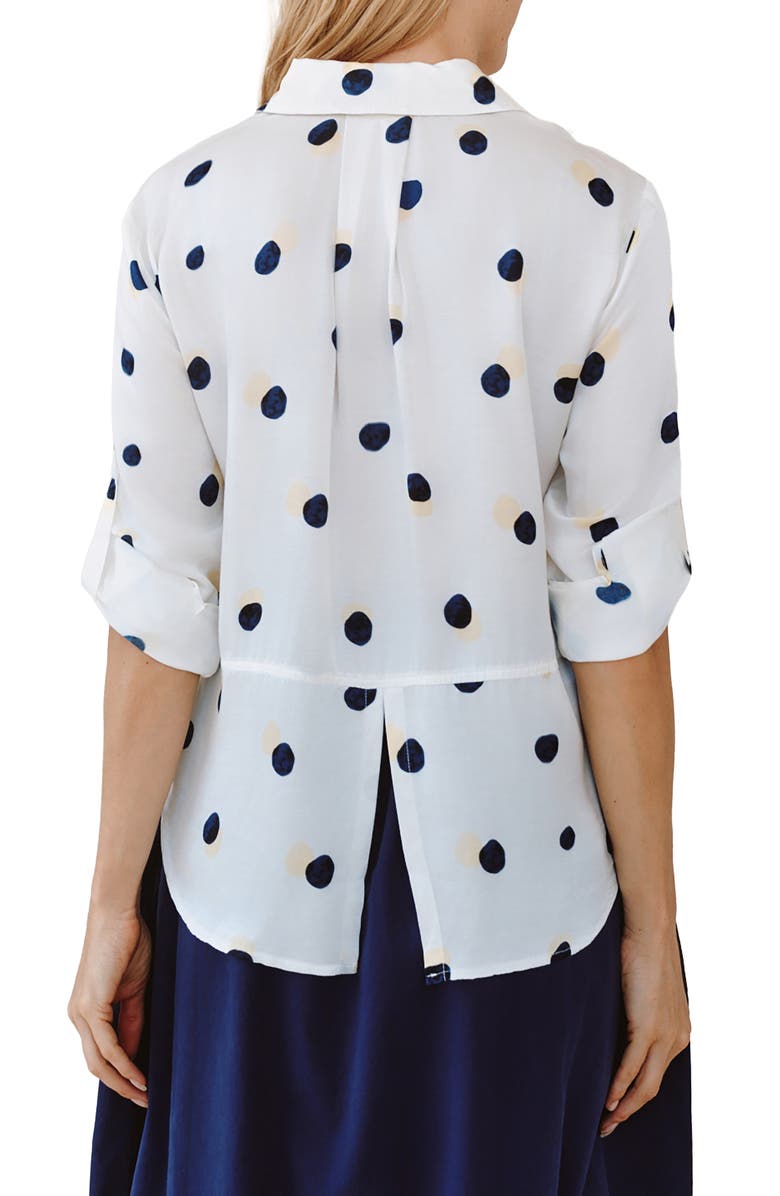 Bella Dahl Dot Split Back Button-Up Shirt, Alternate, color, 