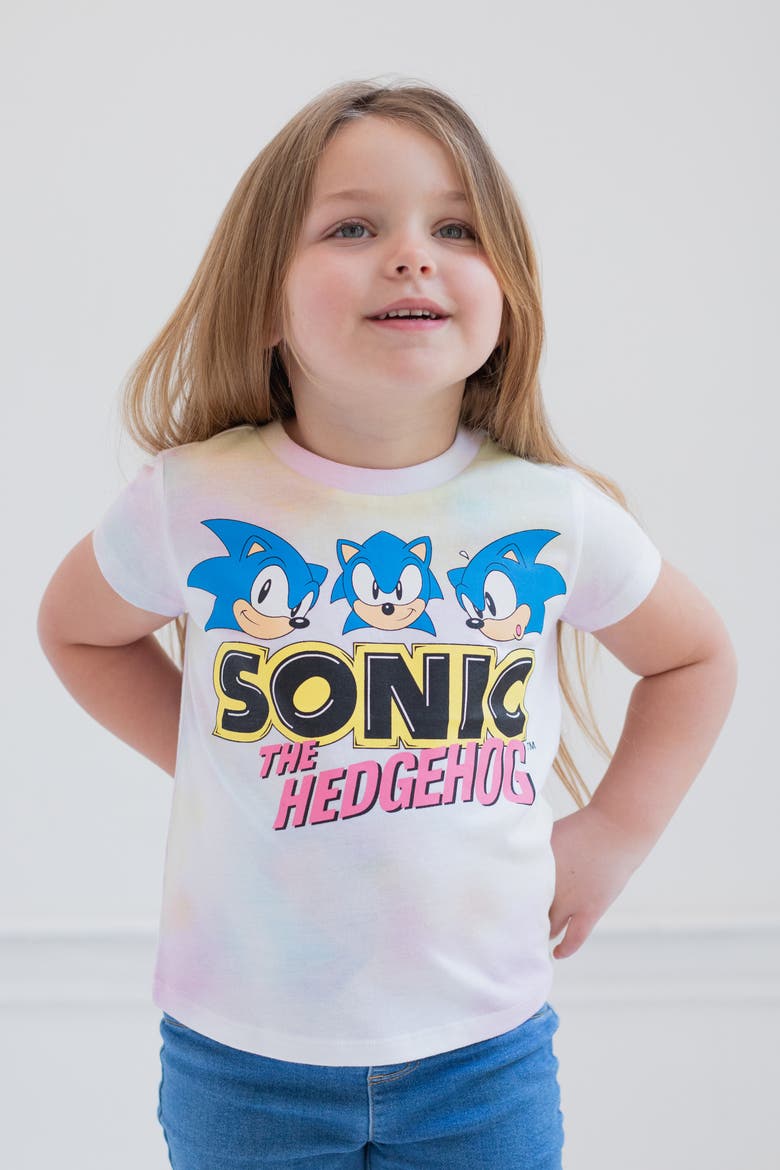 Sonic the Hedgehog 2-Pack T-Shirts, Alternate, color, Mint Pink Sonic Amy