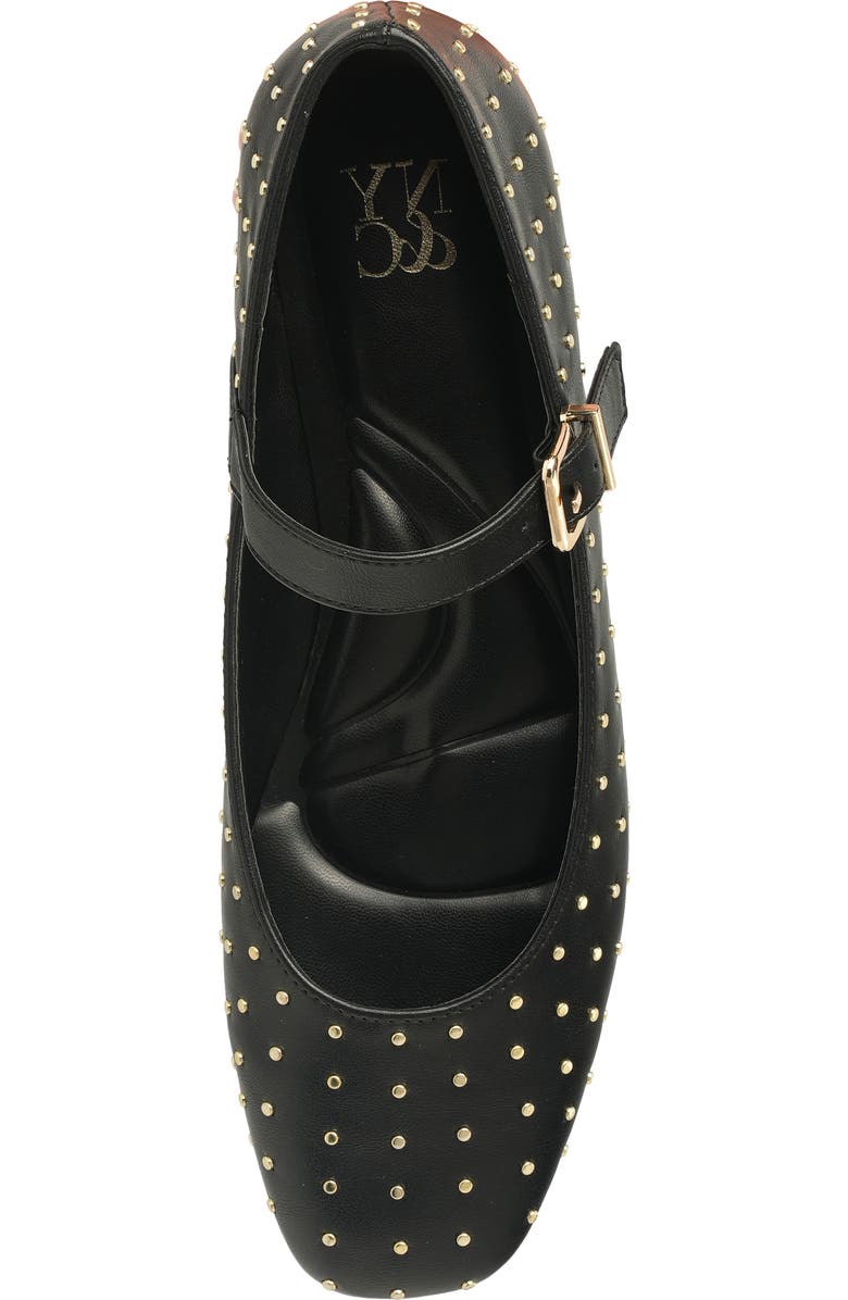 NEW YORK AND COMPANY Lavonna Studded Mary Jane Flat, Alternate, color, Black