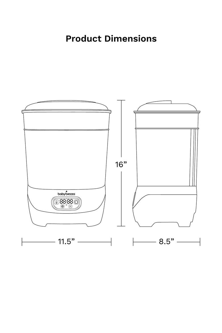 One Step Bottle Sterilizer/Dryer Advanced, Alternate, color, WHITE/BLACK
