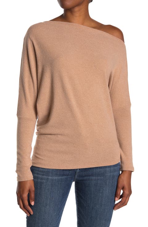 Off the Shoulder Long Sleeve Sweater