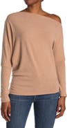 ASTR the Label Off the Shoulder Long Sleeve Sweater