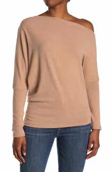 ASTR the Label Off the Shoulder Long Sleeve Sweater