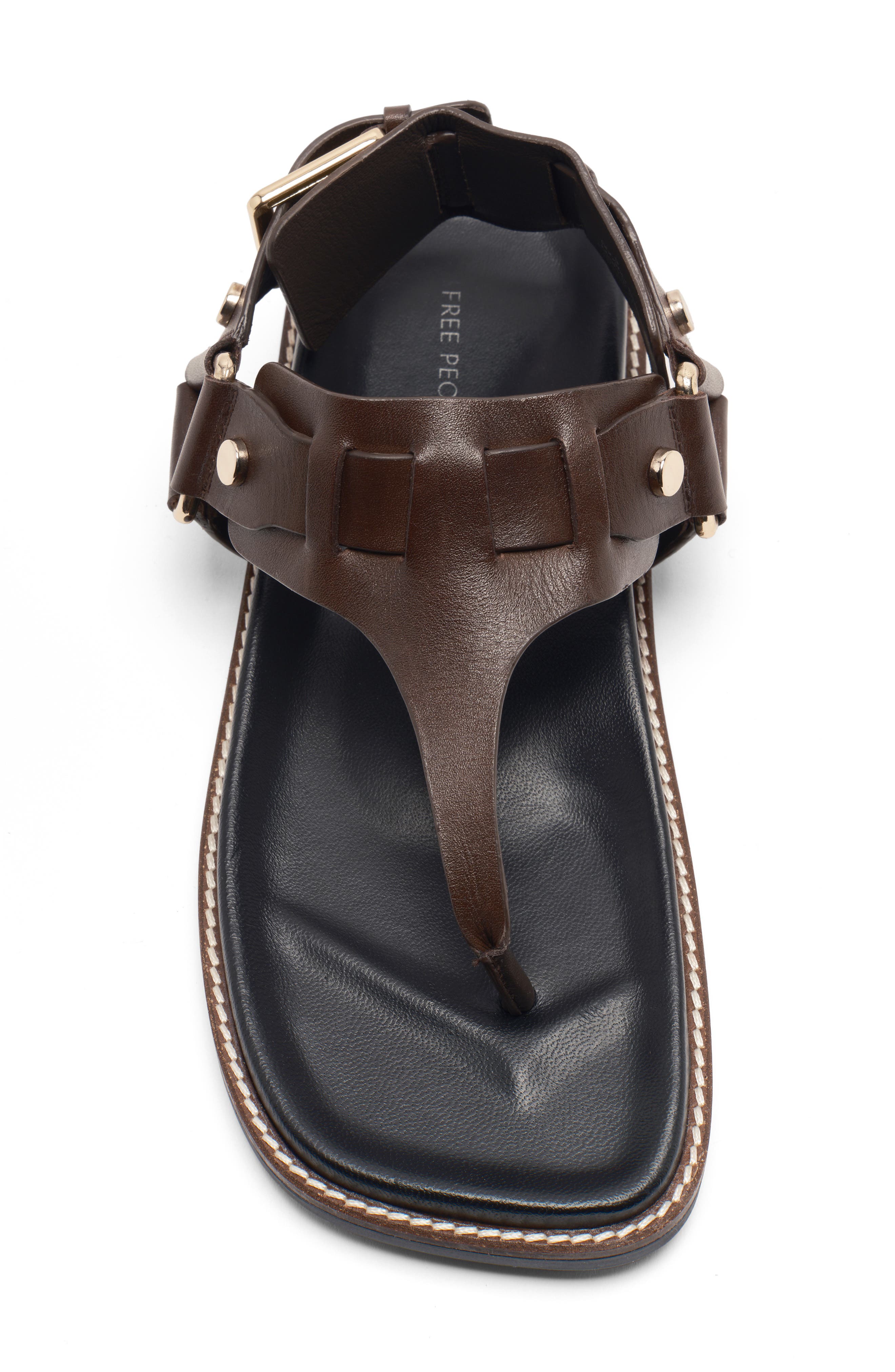Free People Suri Ankle Strap Sandal, Alternate, color, Bitter Chocolate
