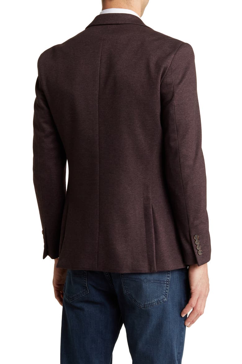 Notch Lapel Cotton Blend Sport Coat, Alternate, color, BURGUNDY