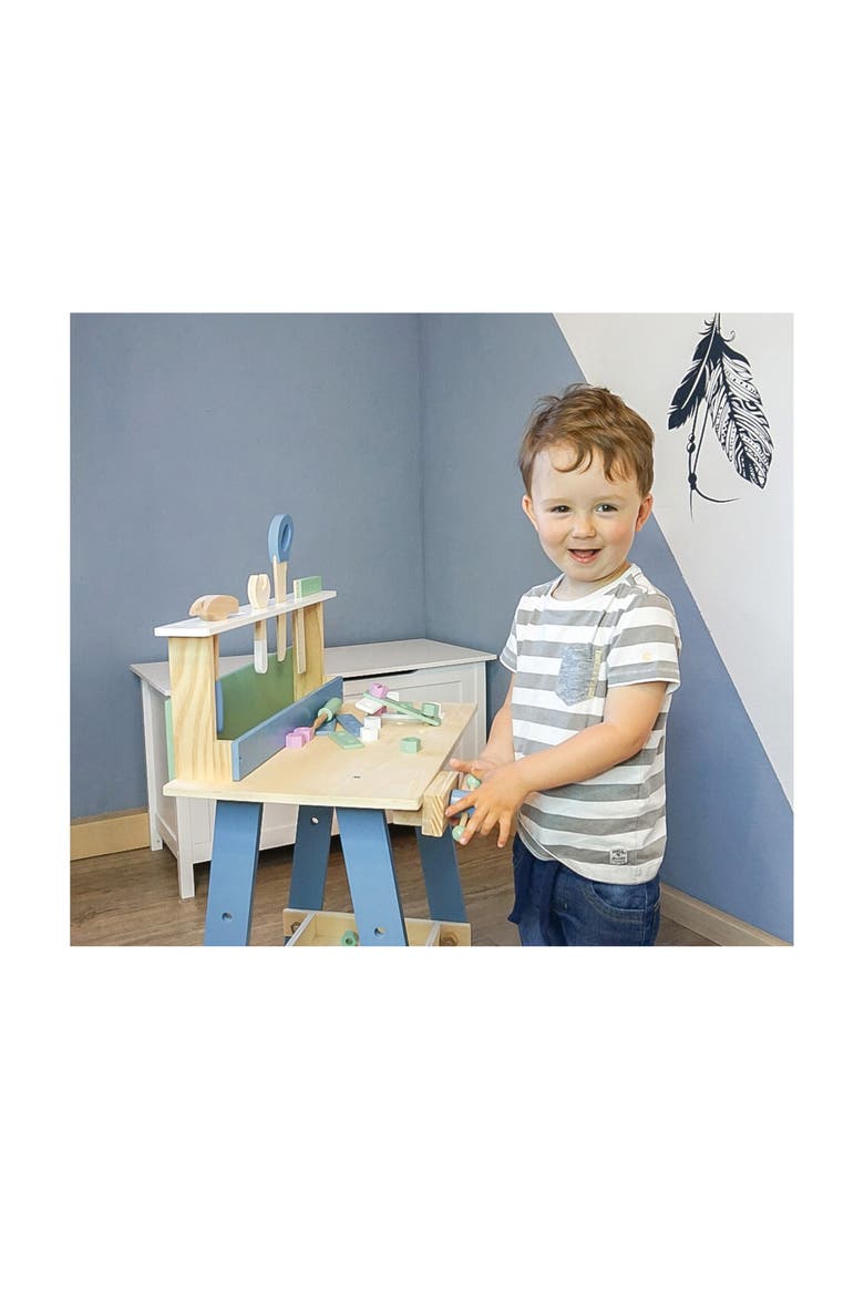 Small Foot Wooden Toys Premium Nordic Workbench, Alternate, color, Multicolored