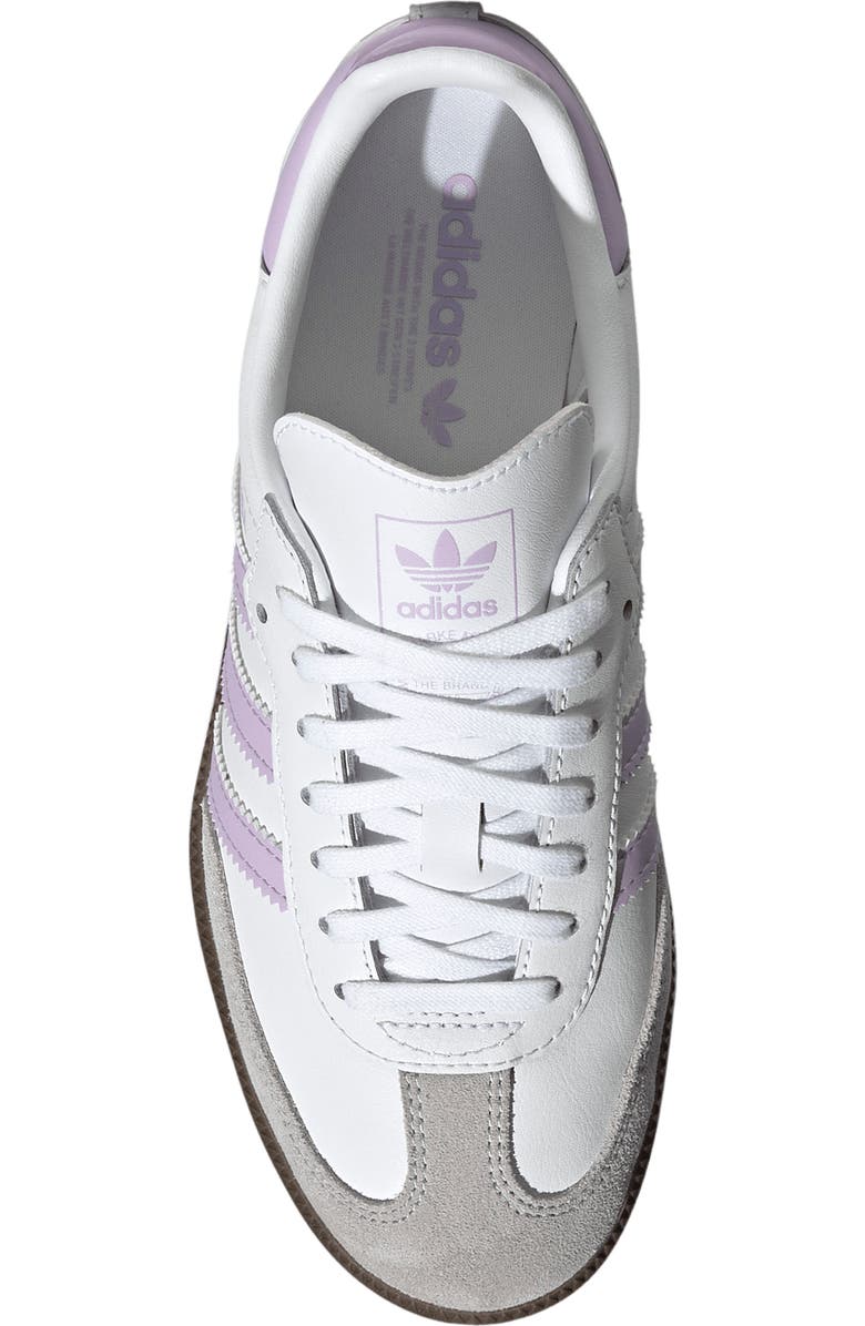 adidas Kids' Samba Sneaker, Alternate, color, White/ Powder Plum/ Gum