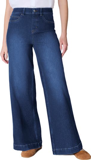 SPANXshape EveryWear<sup>™</sup> Pull-On High Waist Wide Leg Jeans