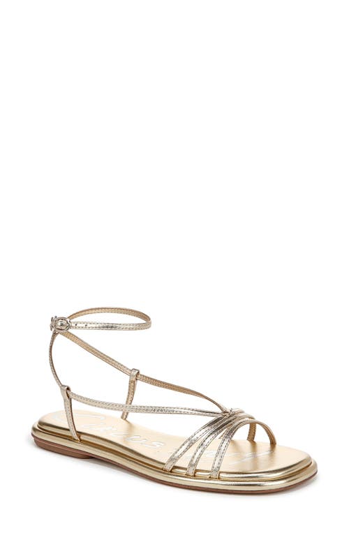 Circus Ny By Sam Edelman Olana Strappy Flat Sandals In Gold Leaf