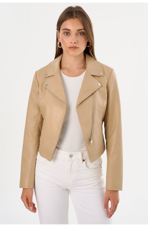 Pascale | Fitted Faux Leather Jacket
