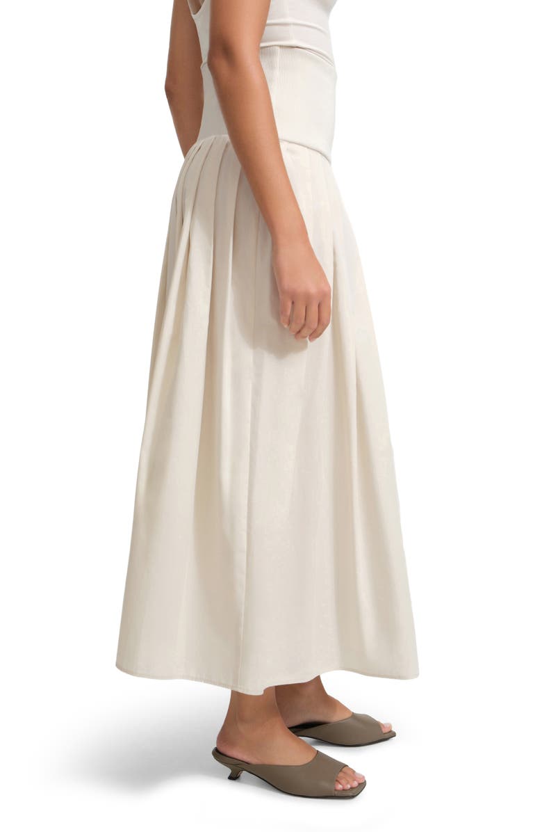 Marcella Kenmare Pleated Maxi Skirt, Alternate, color, Cream