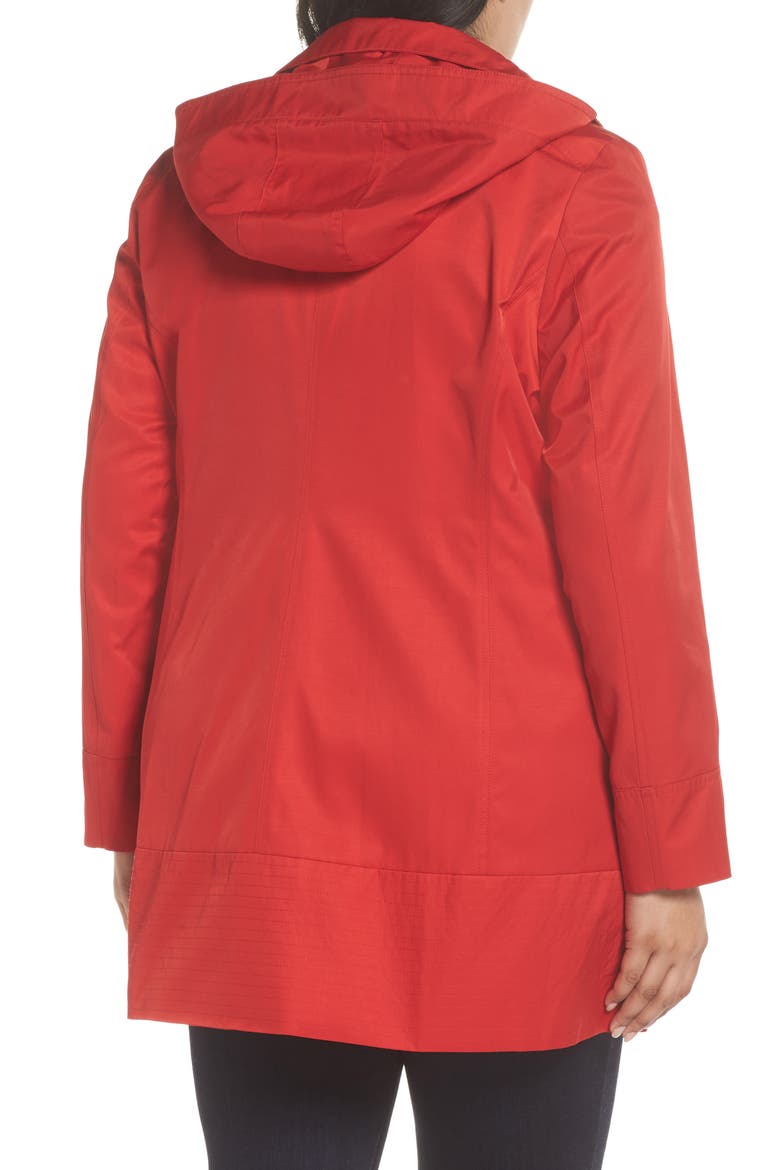 Hooded Rain Jacket, Alternate, color, RED