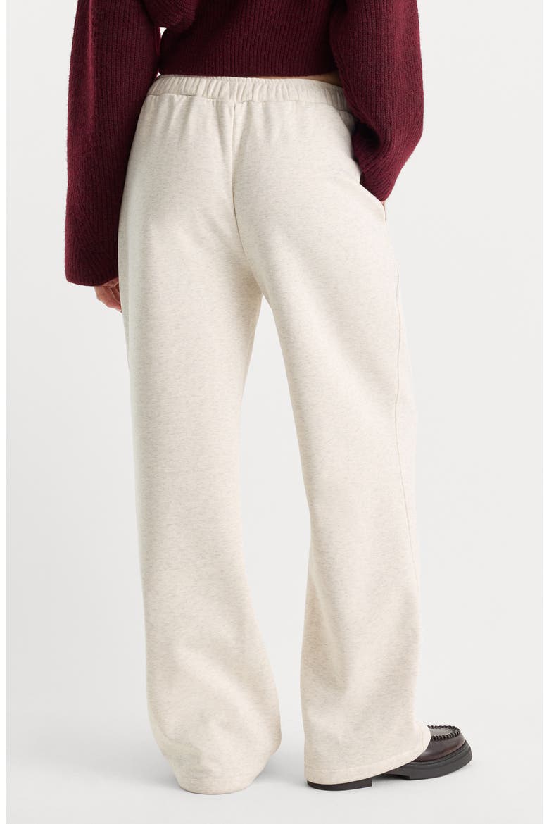 The Brushed Fleece Wide Leg Sweatpants, Alternate, color, OATMEAL001