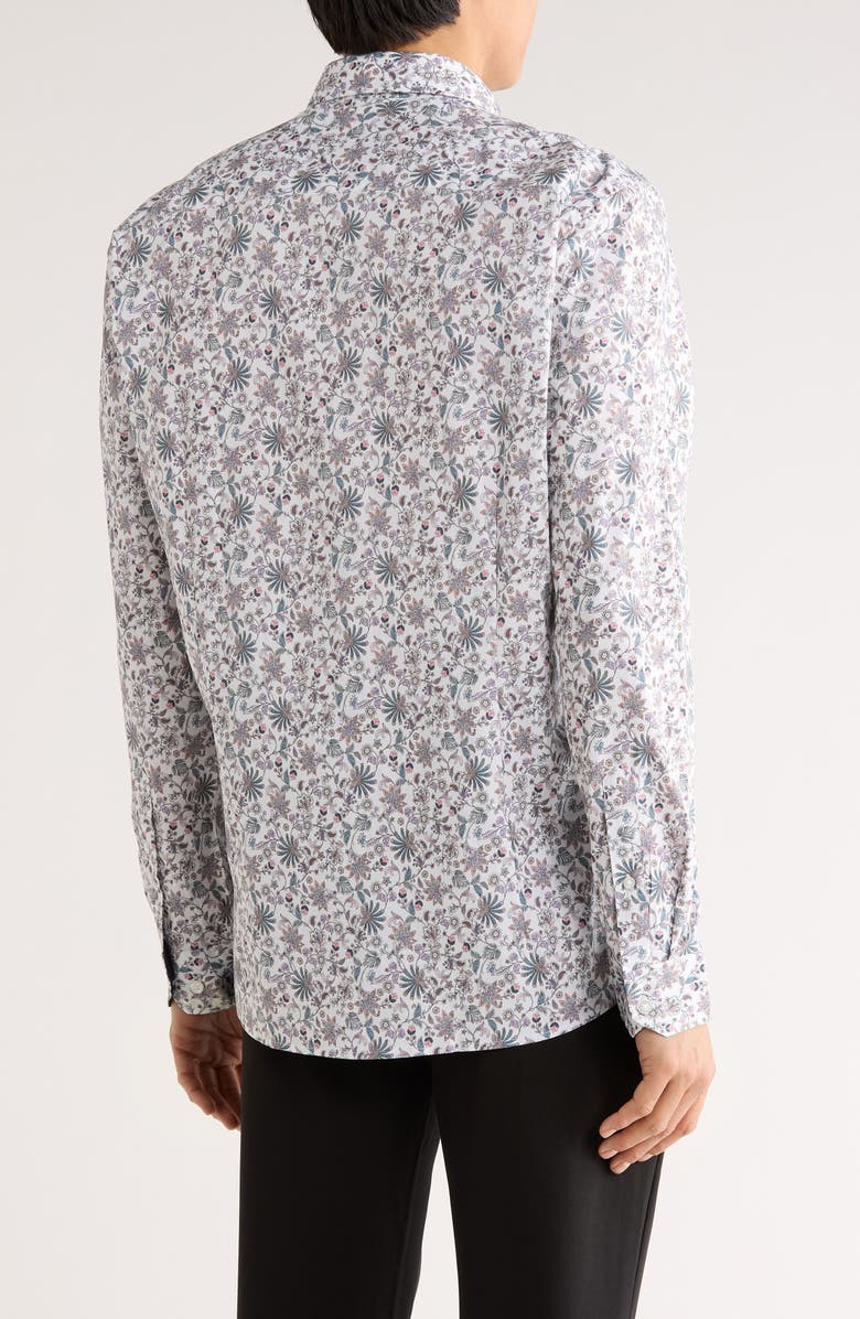 SOUL OF LONDON Stretch Cotton Sport Shirt, Alternate, color, White/ White