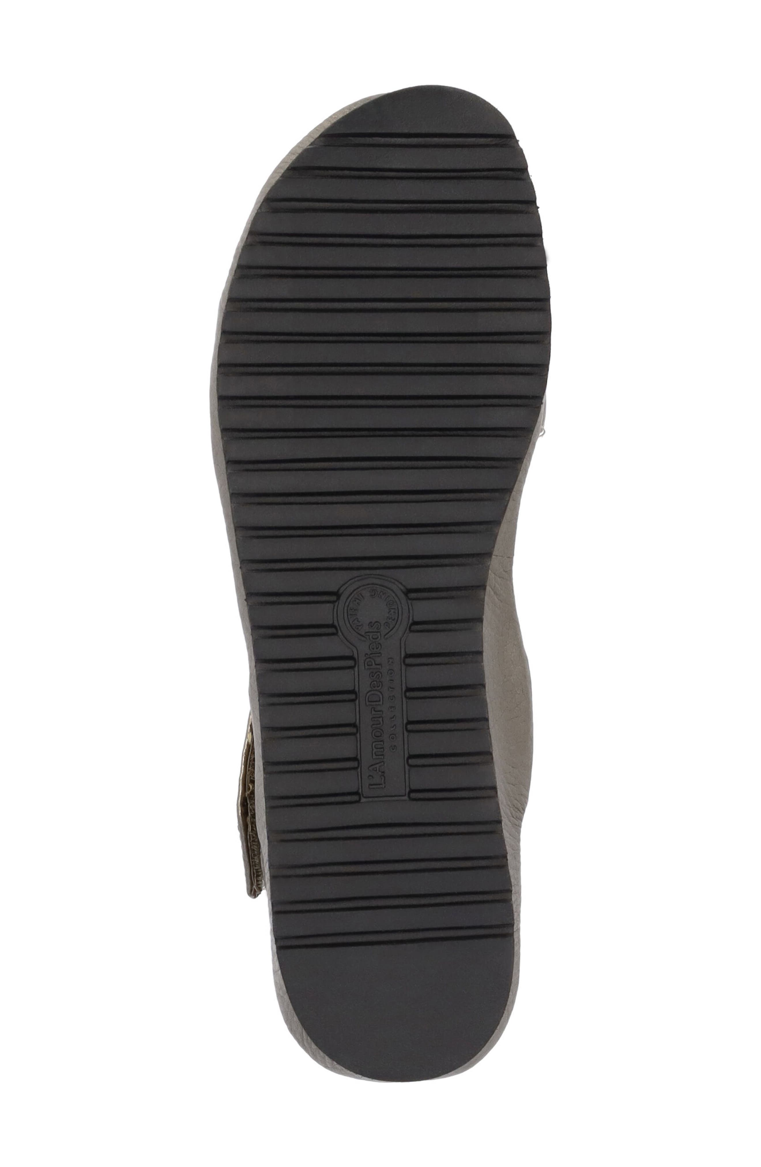 L'Amour des Pieds Abrilla Ankle Strap Sandal, Alternate, color, Hematite