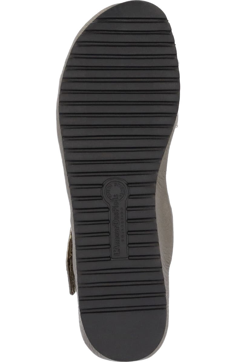 L'Amour des Pieds Abrilla Ankle Strap Sandal, Alternate, color, Hematite