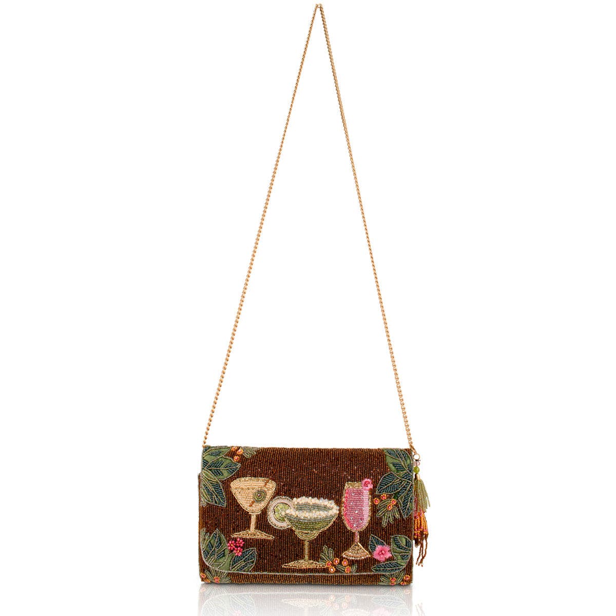 Cheers to Paradise Crossbody Handbag, Alternate, color, Brown