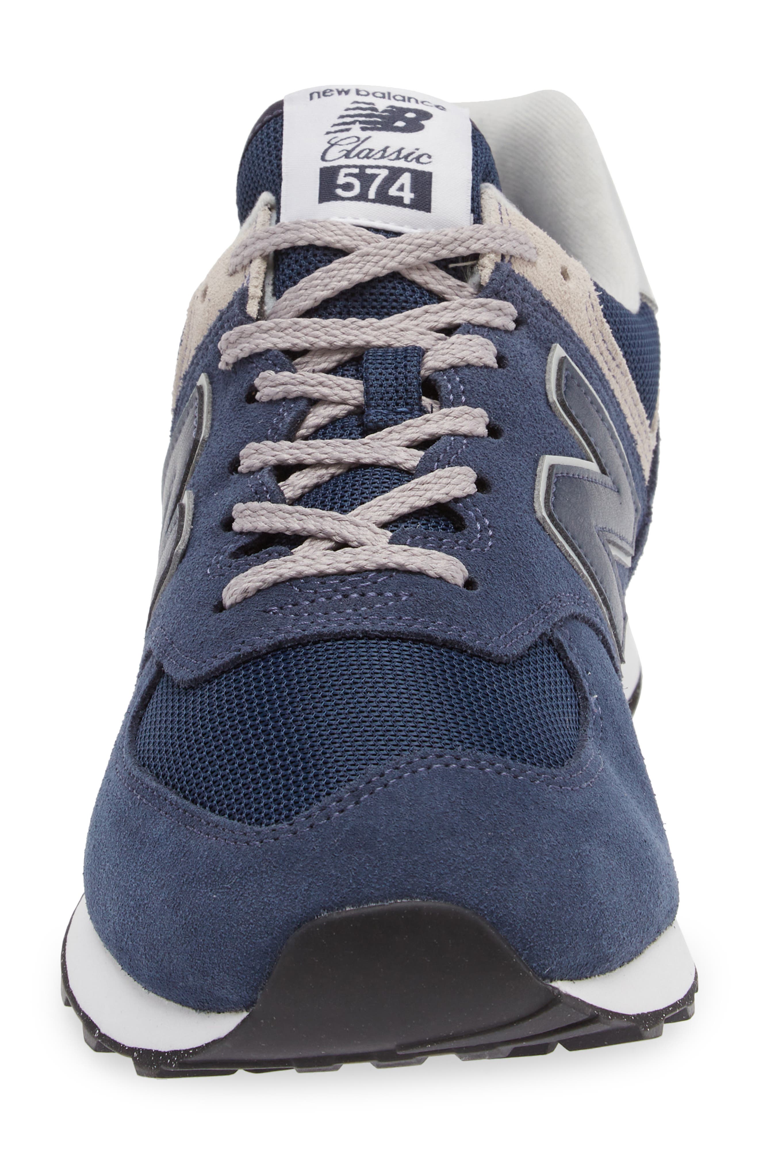 New Balance Gender Inclusive 574 Classic Sneaker, Alternate, color, Navy/ White