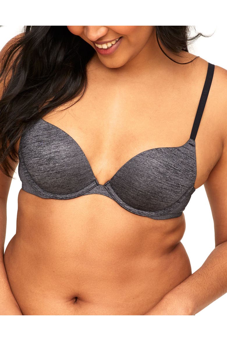 Analize Push Up Plunge Bra, Main, color, Black
