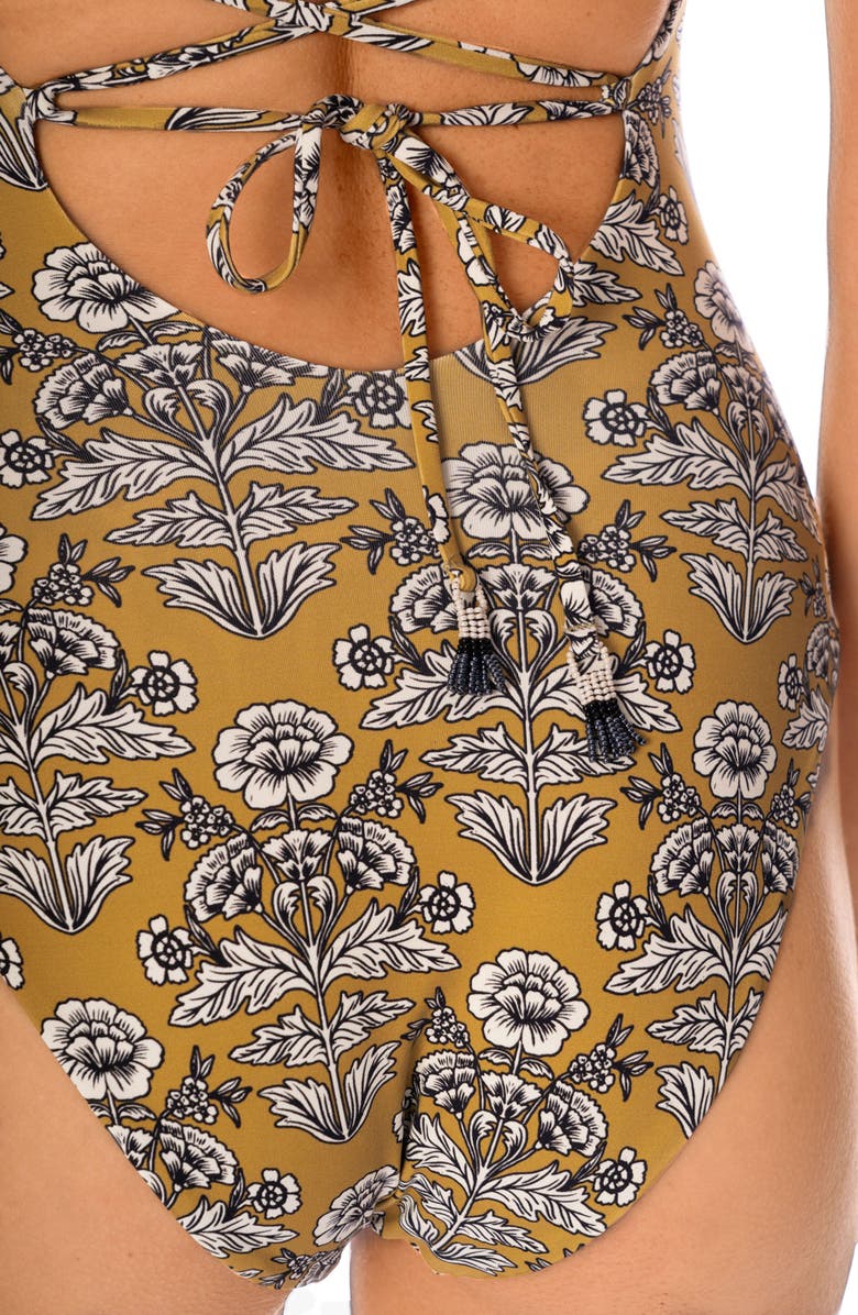 Maaji Ornate Flowering Parady Reversible V Wire One-Piece Swimsuit, Alternate, color, 