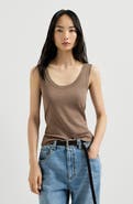 Brunello Cucinelli Ribbed jersey top