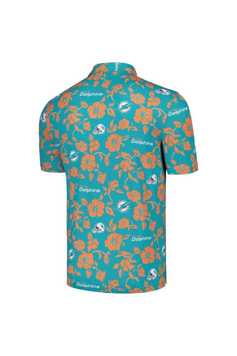 Men's Reyn Spooner Aqua Miami Dolphins Pua Performance Polo, Alternate, color, Aqua
