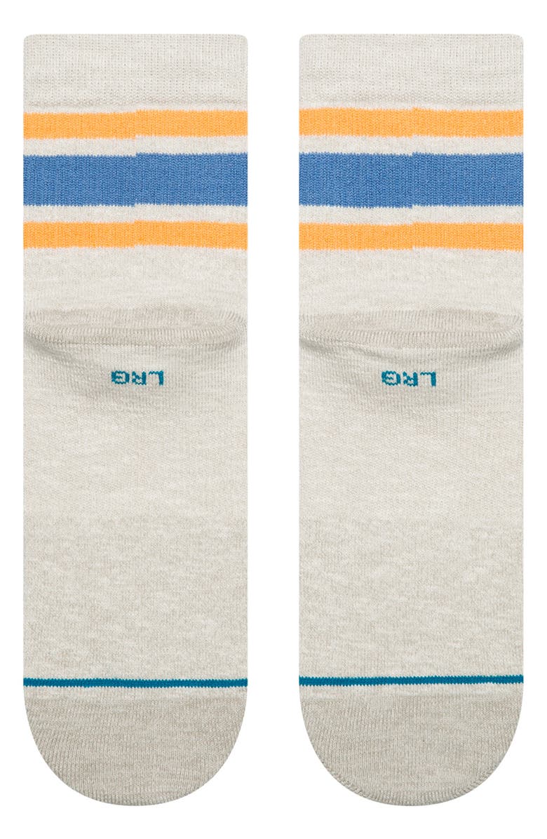 Stance Boyd Slub Quarter Socks, Alternate, color, Heather Grey