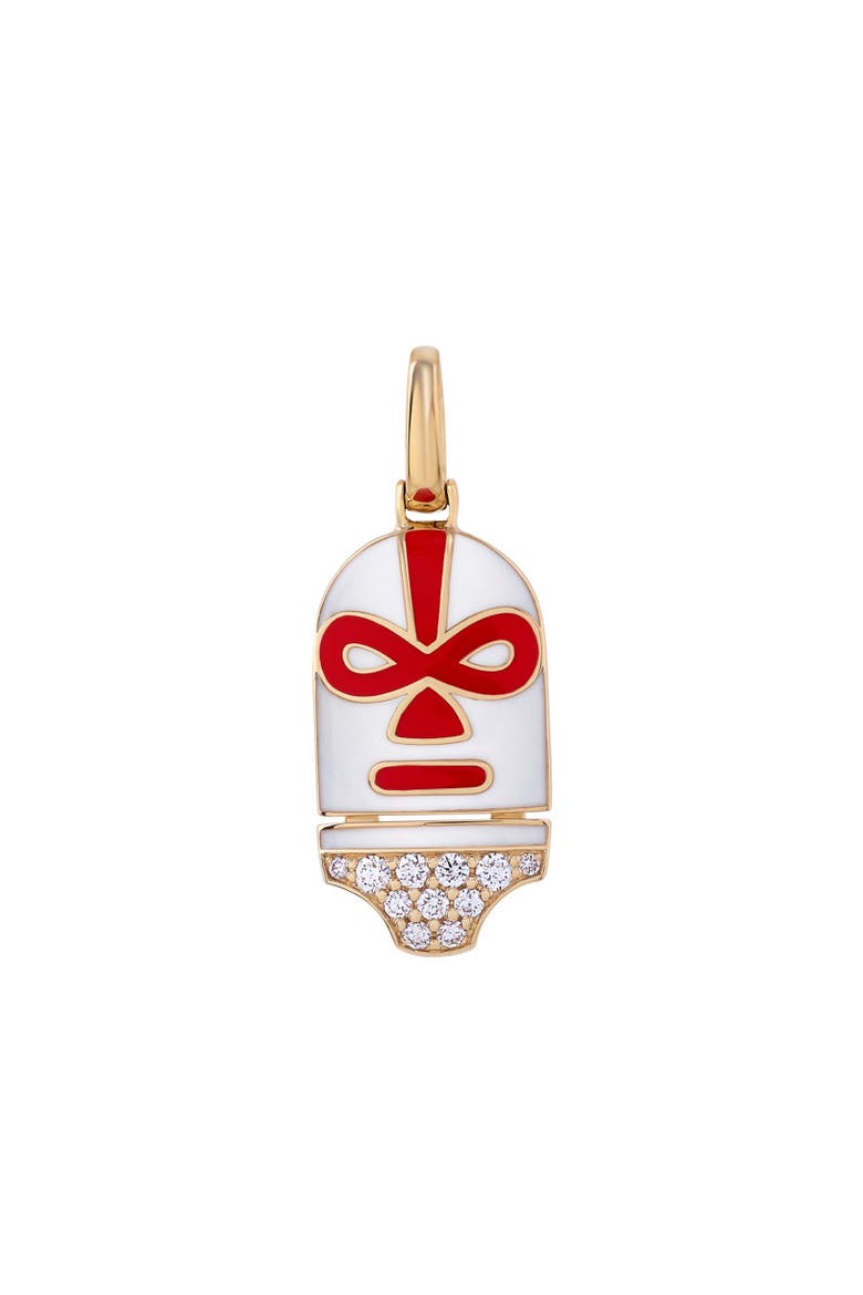 The Destroyer Luchador Charm, Main, color, White