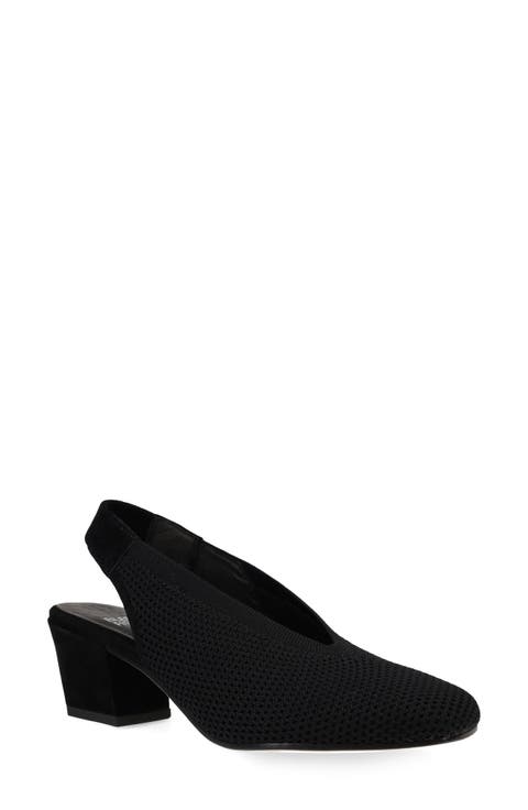 Vasa Block Heel Knit Slingback Pump (Women)