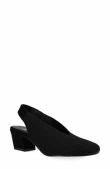 Eileen Fisher Vasa Block Heel Knit Slingback Pump
