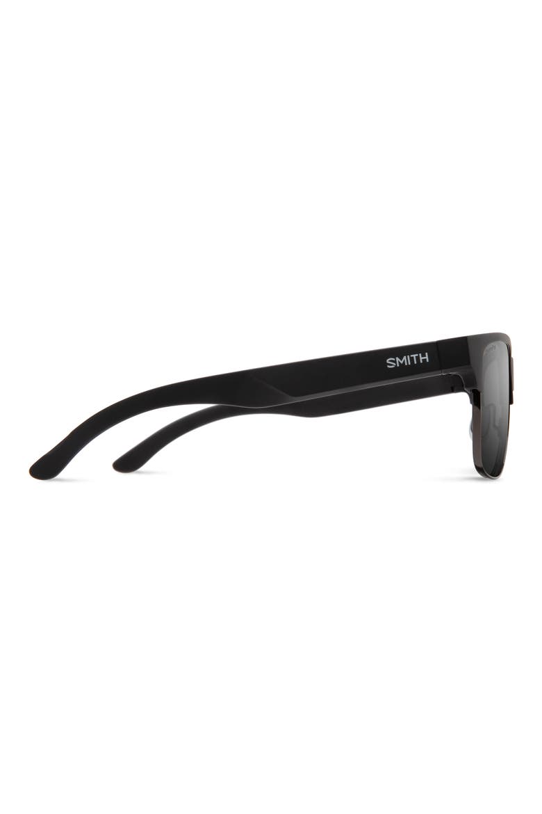 Lowdown 56mm ChromaPop Polarized Browline Sunglasses, Alternate, color, MATTE BLACK / BLACK