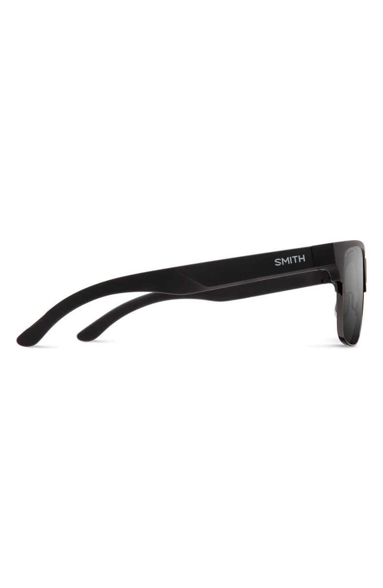 Smith Lowdown 56mm ChromaPop Polarized Browline Sunglasses, Alternate, color, Matte Black / Black