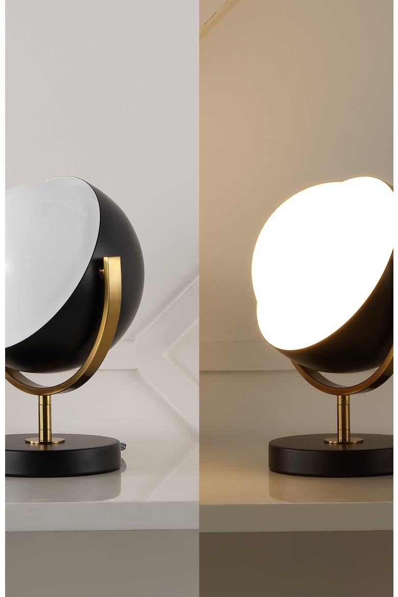 Orion Vintage Classic Metal/Acrylic Adjustable Orb LED Floor Spotlight, Alternate, color, Black/Brass Gold