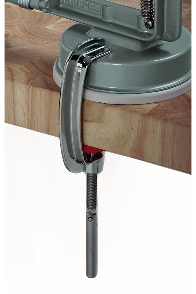 Apple-Master Parer, Slicer & Corer With Vacuum Base and Clamp for Rough Surfaces, Alternate, color, Gray