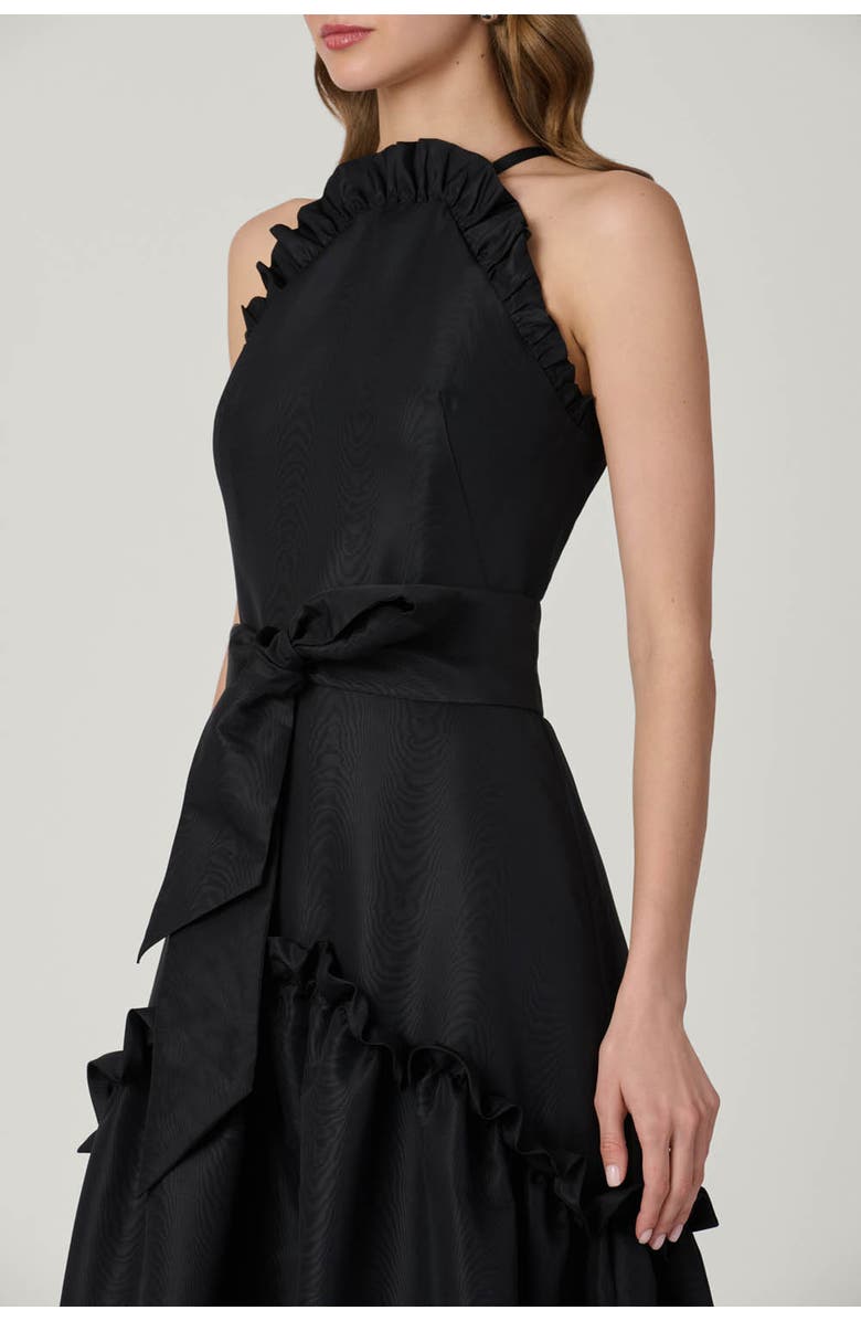 Shoshanna Midnight Lucille Moire Taffeta Dress, Alternate, color, Jet