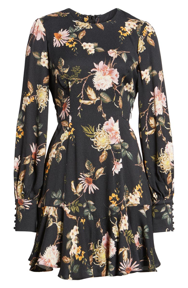 AFRM Savanna Lattice Back Fit & Flare Dress, Alternate, color,