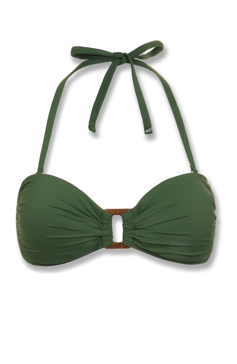 HELEN JON Tortoise Bandeau Bra, Alternate, color, Textured Fatigue