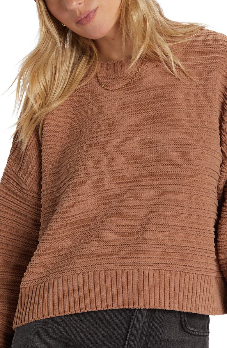 Billabong Evie Textured Crewneck Sweater, Alternate, color,