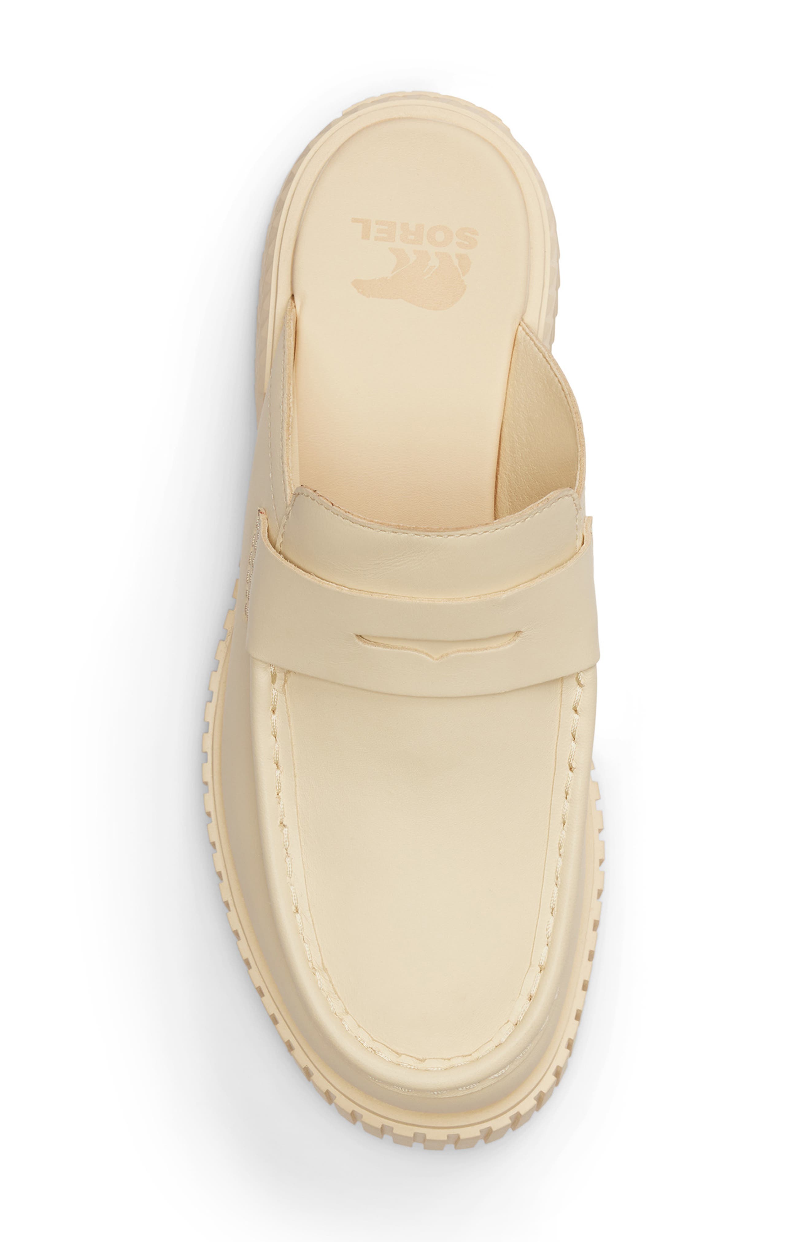 SOREL Ona Ave Penny Loafer Mule, Alternate, color, Honey White/ Sea Salt