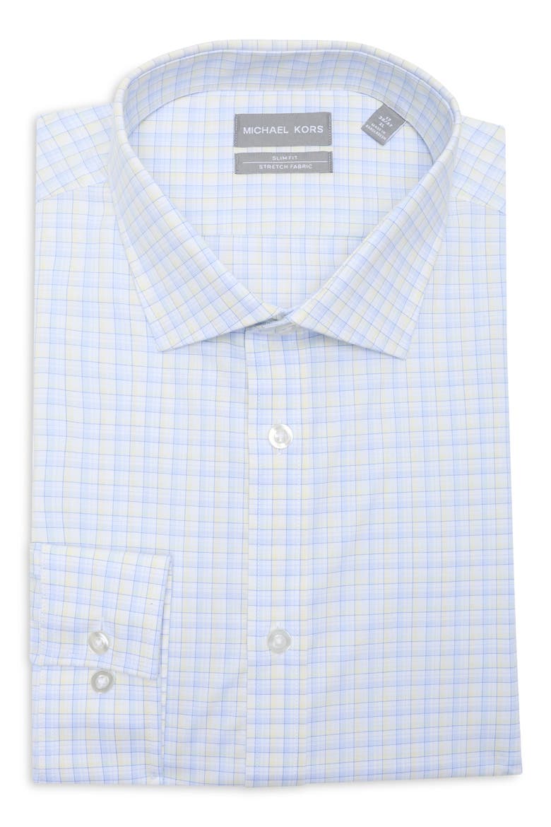 Slim Fit Stretch Dress Shirt, Alternate, color, LEMON CREAM