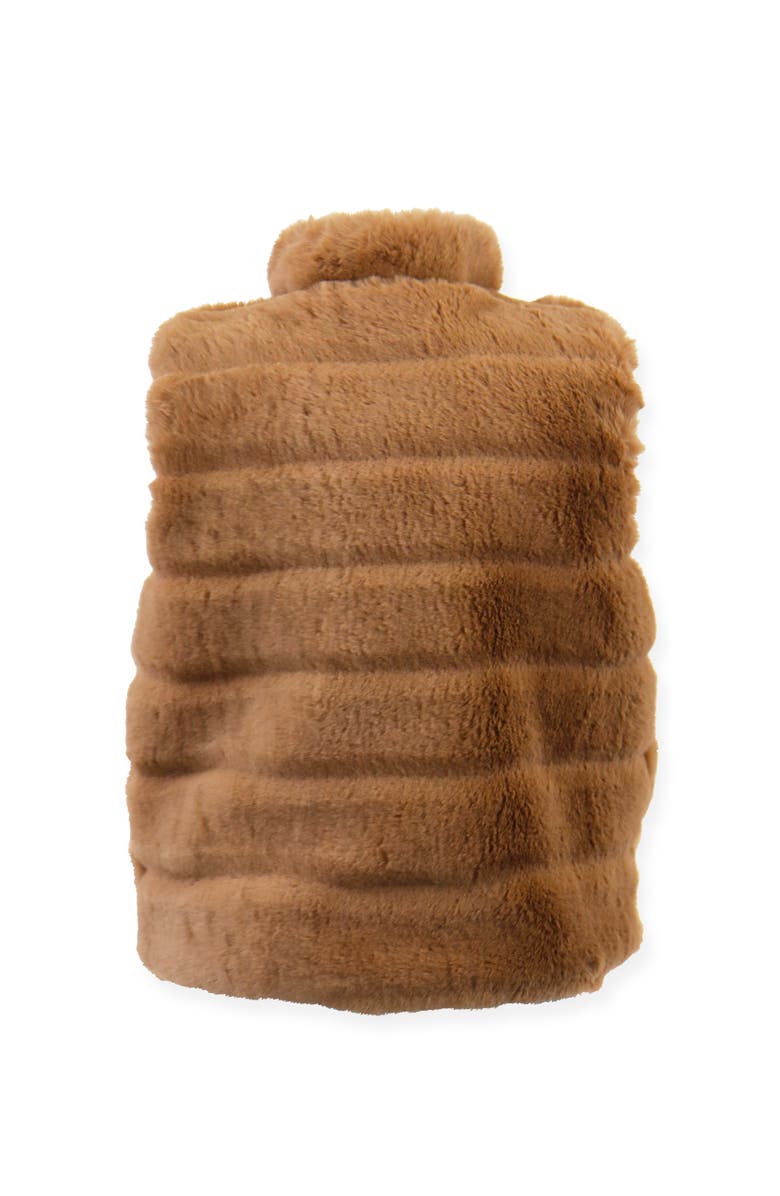 Widgeon Faux Fur Zip Front Vest, Alternate, color, Chocolate Eclair
