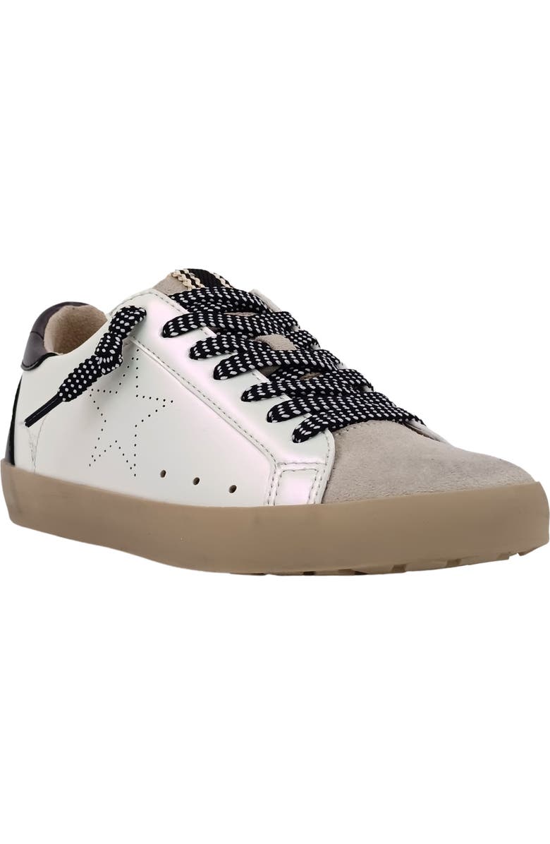 SHUSHOP Kids' Mia Sneaker, Main, color, Metallic White