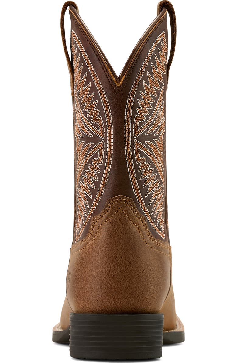 Ariat Kids' Ruidoso Western Boot, Alternate, color, Pearl/ Chocolate Brown
