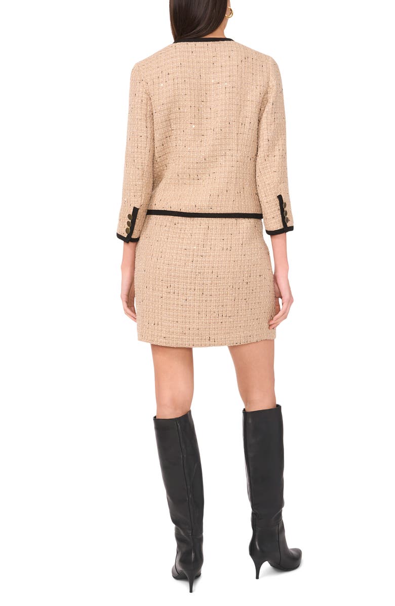 Vince Camuto Tweed A-Line Miniskirt, Alternate, color, Camel