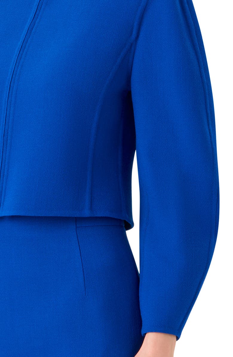 Akris Harriet Crop Wool Blend Zip Jacket, Alternate, color, Lapis Blue