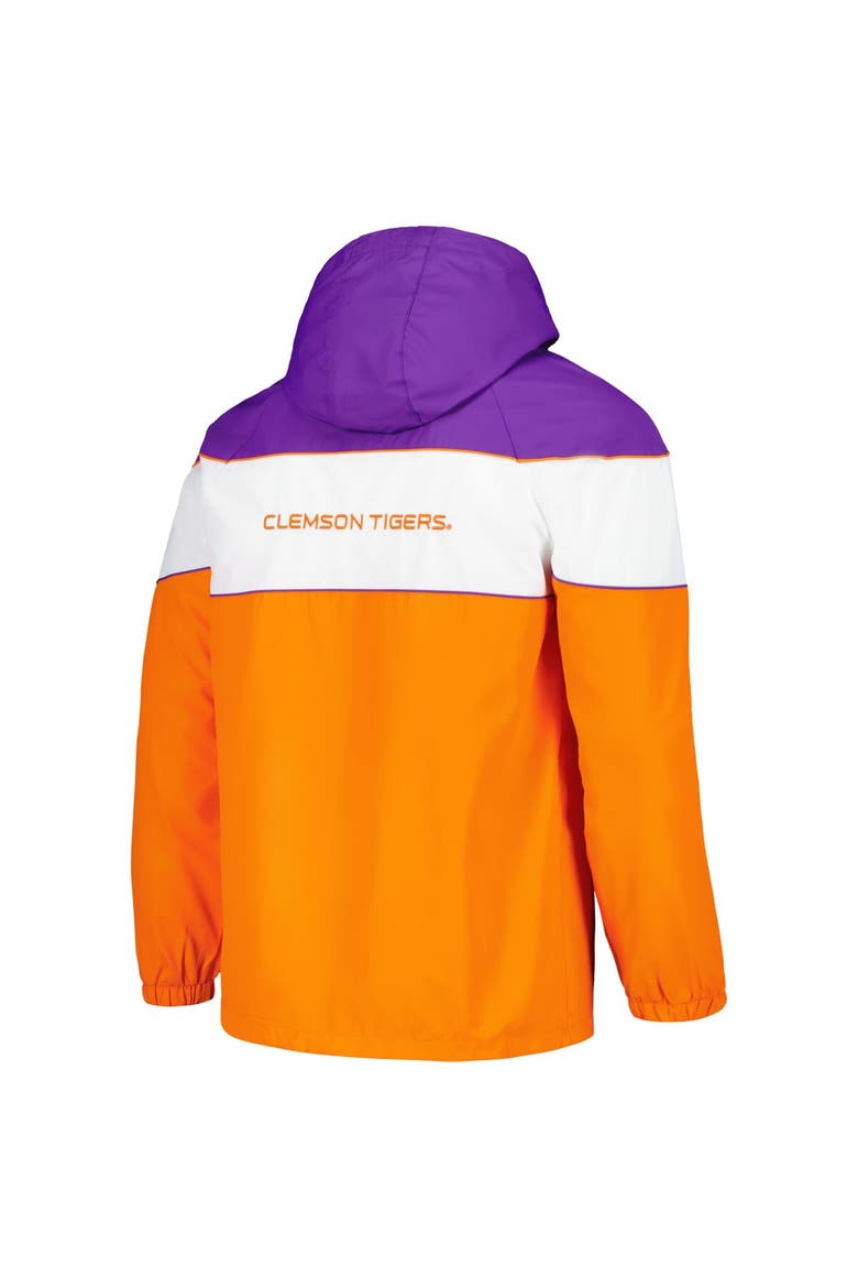 Men's G-III Sports by Carl Banks Orange Clemson Tigers Center Line Half-Zip Raglan Hoodie Jacket, Alternate, color, Orange